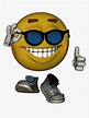 "Cursed Sunglass Emoji With Shoes and Gloved Hands" Sticker for Sale by ...