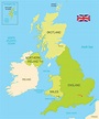 Inglaterra Escocia Mapa : Mapa De Contorno Del Reino Unido De ...
