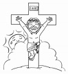 Jesus crucificado - para imprimir e colorir | Desenho jesus, Desenhos ...