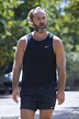 Jude Law showcases his rugged look during a low-key jog in London ...