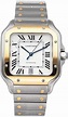 Amazon.com: Cartier Santos Automatic Silvered Opaline Dial Steel and ...