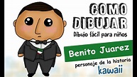 Como dibujar Benito Juárez kawaii / Dibujo fácil personajes de la ...