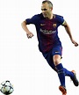Andres Iniesta Barcelona football render - FootyRenders