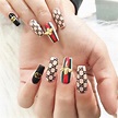 Gucci Nail Art - Nail Sumo | Gucci nails, Swag nails, Gel manicure nails