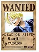 Sanji's new wanted poster by tish246 on DeviantArt