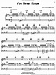 Band - You Never Know sheet music for voice, piano or guitar