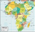 Africa Map and Satellite Image