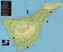 Viajes - Mapa turístico de la isla de Tenerife y las poblaciones del ...