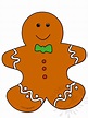 Cartoon gingerbread man print | Coloring Page