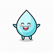 Personaje de dibujos animados de gota de agua de bebé feliz, diseño de ...