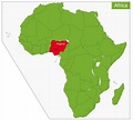 ⊛ Mapa de Nigeria Político & Físico Con Países y Capitales 2023