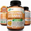 NutriFlair Liposomal Vitamin C 1400mg - 180 Capsules - High Absorption ...