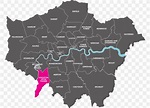 South London London Boroughs Map, PNG, 768x591px, South London ...