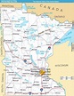 Large detailed map of Minnesota state with roads and major cities ...