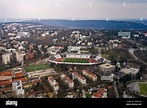 Aerial view of Rajko Mitic Stadium in Belgrade. Home of the most trophy ...