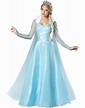 Light Blue Snowflake Snow Princess Ice Queen Adult Womens Costume