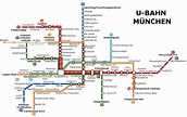 Monaco mappa della metropolitana (Monaco U-Bahn) - Metro Mapa