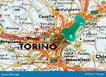 Turin On The Map Stock Image - Image: 3781441