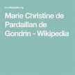Marie Christine de Pardaillan de Gondrin - Wikipedia | Real queens ...