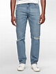 Calvin klein Jeans Slim Straight Leg Destroyed Slate Blue Wash Jeans in ...