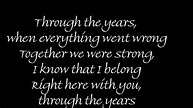 Through The Years by Kenny Rogers w / Lyrics - YouTube