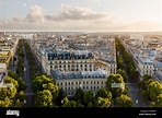 Aerial view of the 16th arrondissement in Paris, France. View of ...