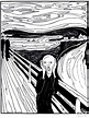 Munch the scream - Masterpieces Adult Coloring Pages