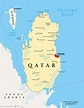 Qatar cities map - Qatar map with cities (Western Asia - Asia)