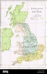 Mapa de Inglaterra en el siglo IX, mostrando los reinos anglosajones ...