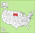 South Dakota location on the U.S. Map - Ontheworldmap.com