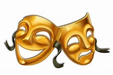 Royalty-free Theatre Mask Stock photography - hand-painted golden ...