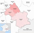 Les arrondissements du département de l'Isère