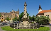 Hungría, kecskemét, céntrico, históricamente, arquitectura, centro ...