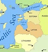 Letonia Lituania Estonia Map
