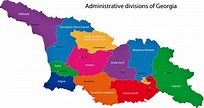 Georgia Map of Regions and Provinces - OrangeSmile.com