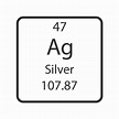 Silver symbol. Chemical element of the periodic table. Vector illustration. 10426916 Vector Art ...