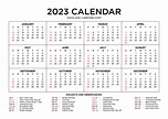 Wiki Calendar — Free Printable 2023 Year and Month Calendars