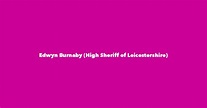 Edwyn Burnaby (High Sheriff of Leicestershire) - Spouse, Children ...
