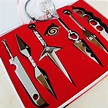 7 Pcs NARUTO Mini Metal Weapons Model Hatake Kakashi Deidara Kunai ...