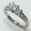 14k White Gold 3-Stone Diamond Engagement Kay Jeweler ZEI Ring | Etsy