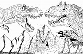 Dibujos para colorear T Rex para imprimir gratis