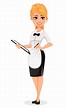 Waitress Vector at Vectorified.com | Collection of Waitress Vector free ...