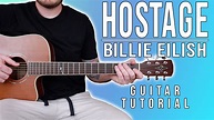 How to Play "Hostage" by Billie Eilish on Guitar for Beginners *FULL ...