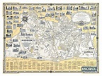 The History of Dedham, Mass: a beautifully detailed map from 1954
