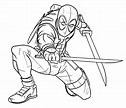Desenhos de Deadpool para colorir - Pop Lembrancinhas