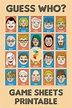 Guess Who Printable Cards: A Fun And Easy Way To Have A Great Time - 99 ...