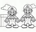 Dibujo de Mario y Luigi para colorear. Dibujos infantiles de Mario y ...