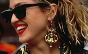 1985 - giant gold tone Egyptian pharaoh earrings. Madonna in ...