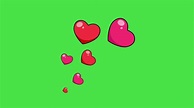 💚 Pantalla verde efectos de corazones/ animación de corazones/ heart ...