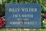 Grave of Billy Wilder, Westwood Village Memorial Park Cemetery, Los ...